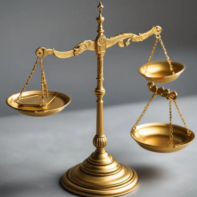 Golden scale with gold bars (valuations) and currencies balancing the weight, illustrating impact on Net Foreign Assets