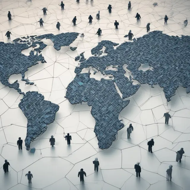 Image: A sprawling world map with various countries represented by interconnected puzzle pieces illustrating the concept of NFFI and its significance in international economic relationships.