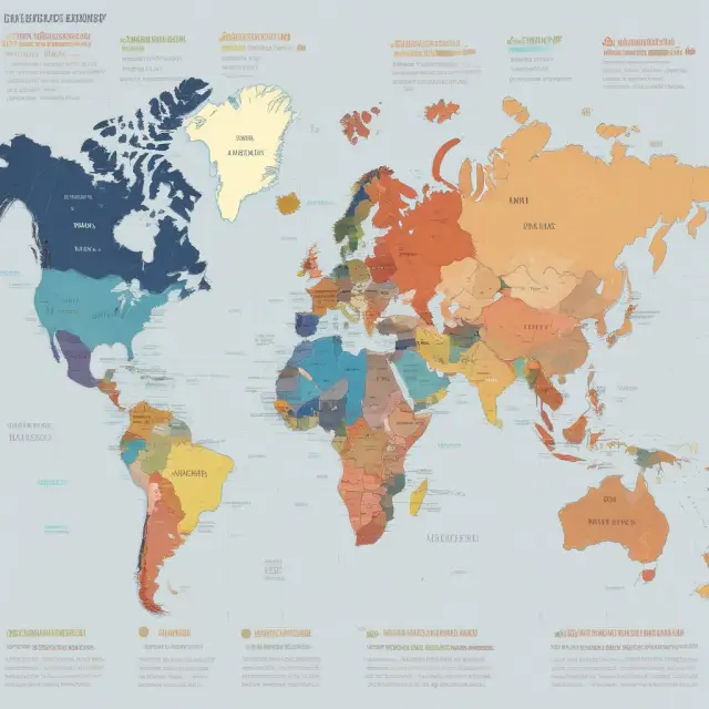 A world map illustrating various net interest rate spreads in different regions. Each region is represented as a distinct shape with values indicating the average net interest margin.