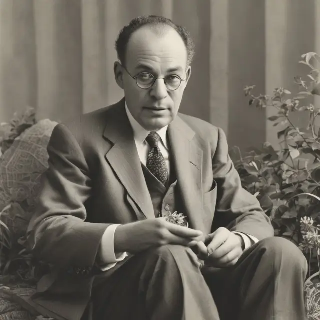 Benjamin Graham planting seeds representing net-net stocks, surrounded by financial documents and charts