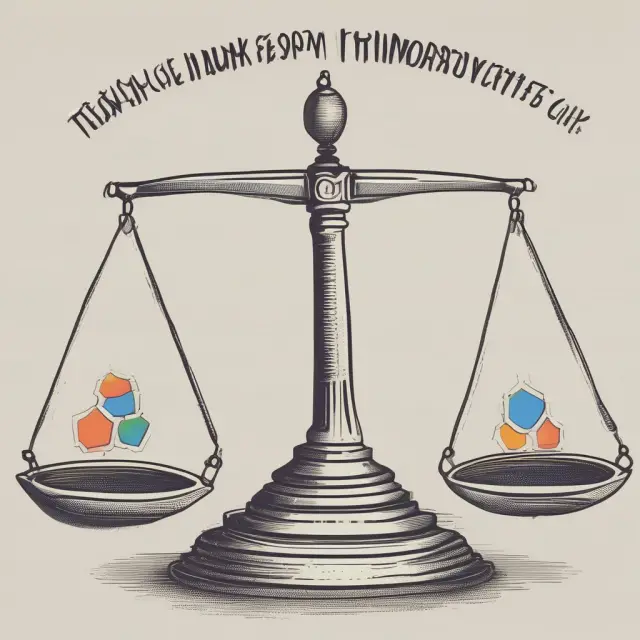 An image of a balancing scale where one pan holds symbols of ISPs and the other holds innovation and fairness, emphasizing the debate surrounding net neutrality.