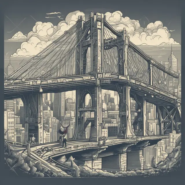 A bridge connecting users, businesses, and investors, symbolizing net neutrality