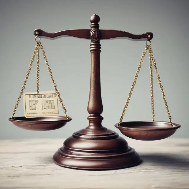 A balanced set of scales represents insurer