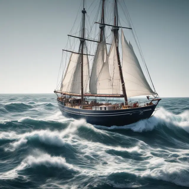 A sturdy insurance company yacht navigating the vast, ever-changing sea of net premium calculations.