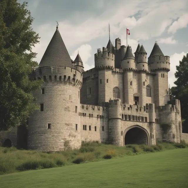 Two castles symbolize companies A and B, with their respective net profit margins displayed above each castle.