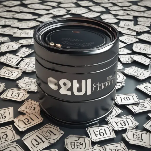 A floating oil barrel with a magnifying glass revealing profit numbers representing netback calculation for an oil producer
