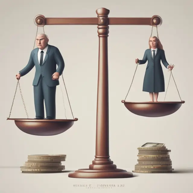 People weighing national debts on scales to understand the impact on their country