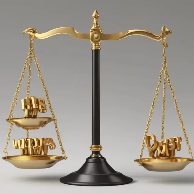 Golden balance scale illustrating positive net exports, representing a surplus in a country