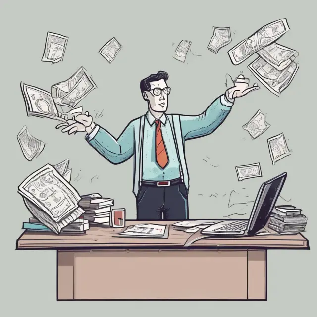An artful accountant balancing revenues and expenses to create illusory net income gains.
