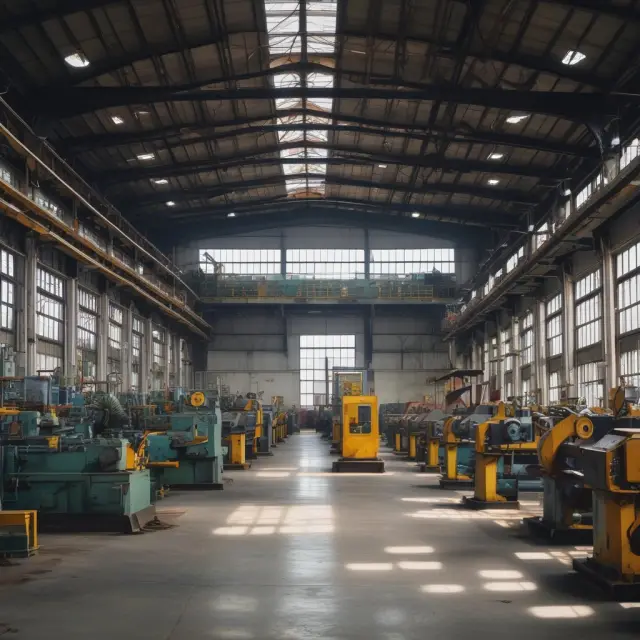 Factory thriving with new assets, contrasted against old machinery: Positive Net Investment