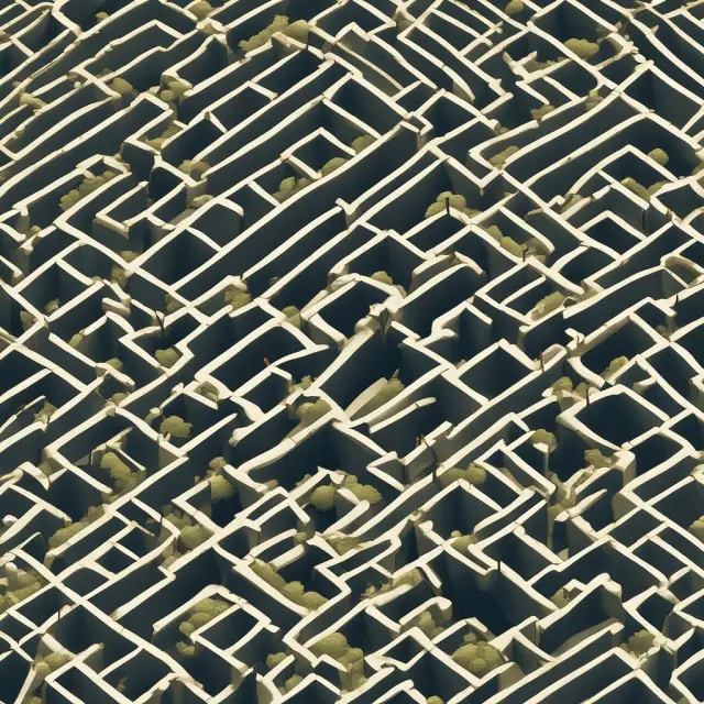 An investor navigates a labyrinth filled with assets to find and calculate their net investment income, minimizing MAGI to lower tax liabilities.