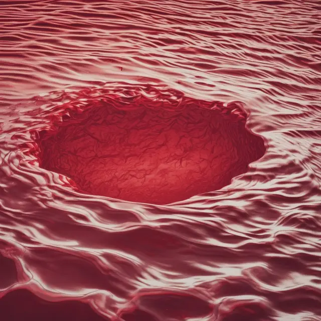 A setting sun partially submerged in a sea of red ink, symbolizing net losses due to excessive expenses