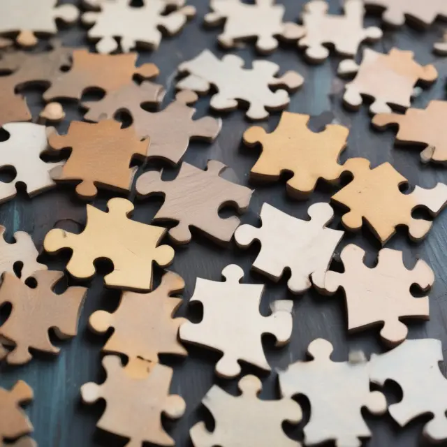 Net receivables depicted as a complex jigsaw puzzle, emphasizing the significance of efficient collections and credit evaluation in maintaining financial health.
