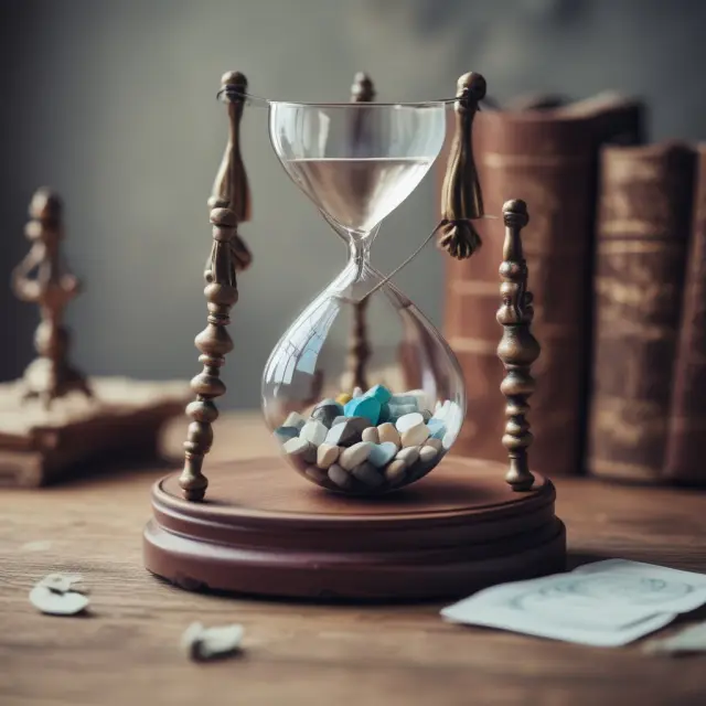 Scale representing economic stability versus net receivables, with crystal ball showcasing management intent and collections trends