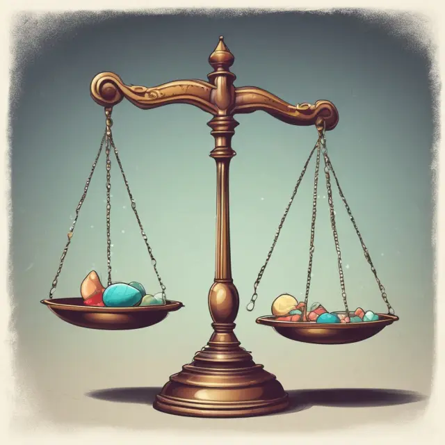 Scale showing physical assets (solid objects) versus intangible assets (dream bubbles), illustrating net tangible assets