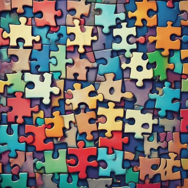 A jigsaw puzzle with missing pieces representing intangible assets, emphasizing the incompleteness of net tangible assets for evaluating a company