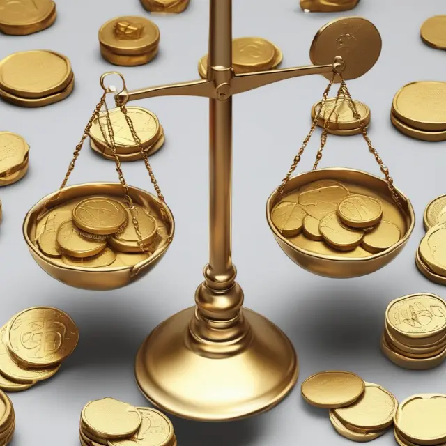Golden scales balance intangible assets and net tangible assets per share, emphasizing their comparison.