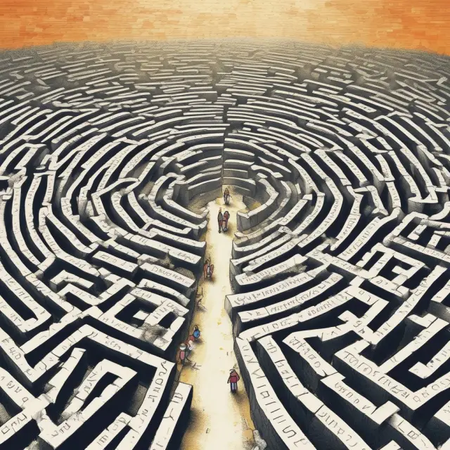 Individual navigating tax maze, with employer stock keys unlocking NUA