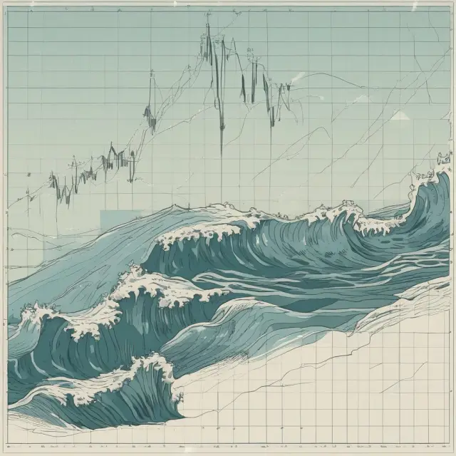 A visualization of net volume as a flowing river moving from bullish to bearish waters, demonstrating the importance of effectively using it in market analysis