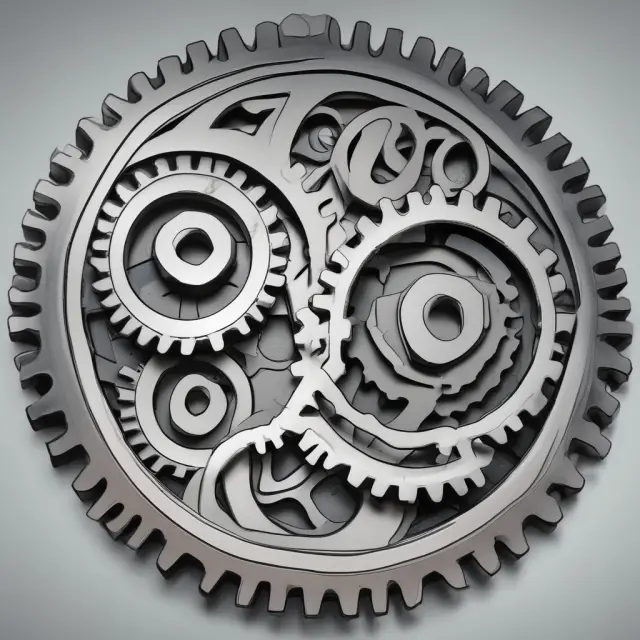 Two gears interconnecting, signifying effective networking and fruitful collaborations