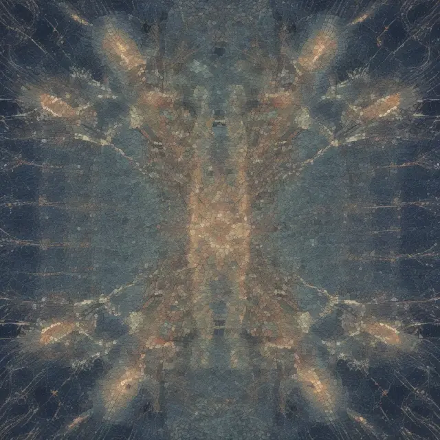 A mosaic of interconnected neurons representing a Convolutional Neural Network, focusing on local image features.