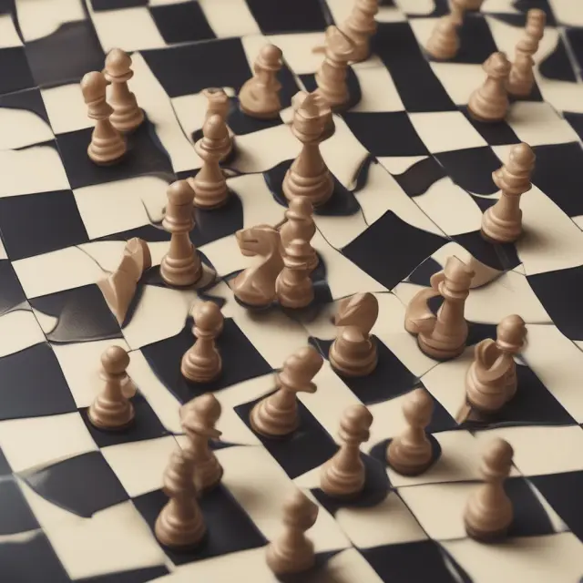 A chessboard depicts the balance between long-term monetary equilibrium and short-term instability, symbolizing the Neutral Money Theory debate