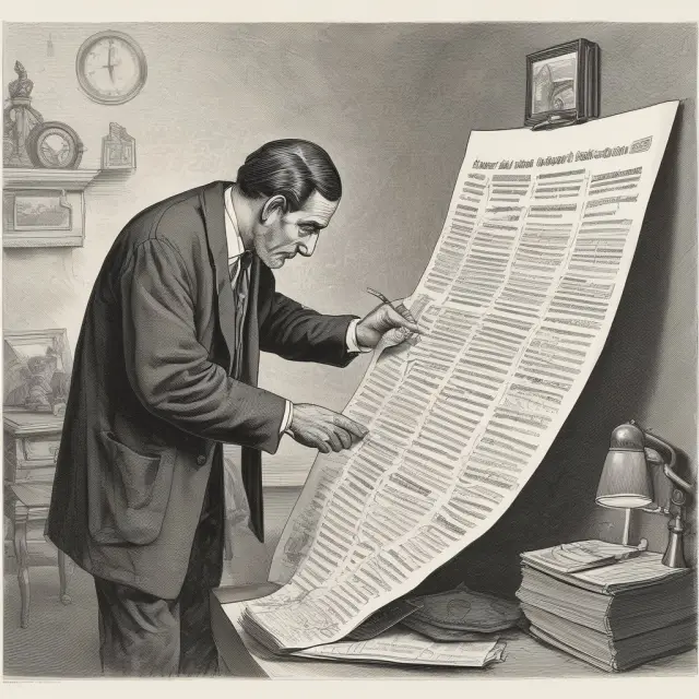 A Census Bureau scribe meticulously revising historical New Home Sales data on an ancient scroll, surrounded by piles of parchment and quills.