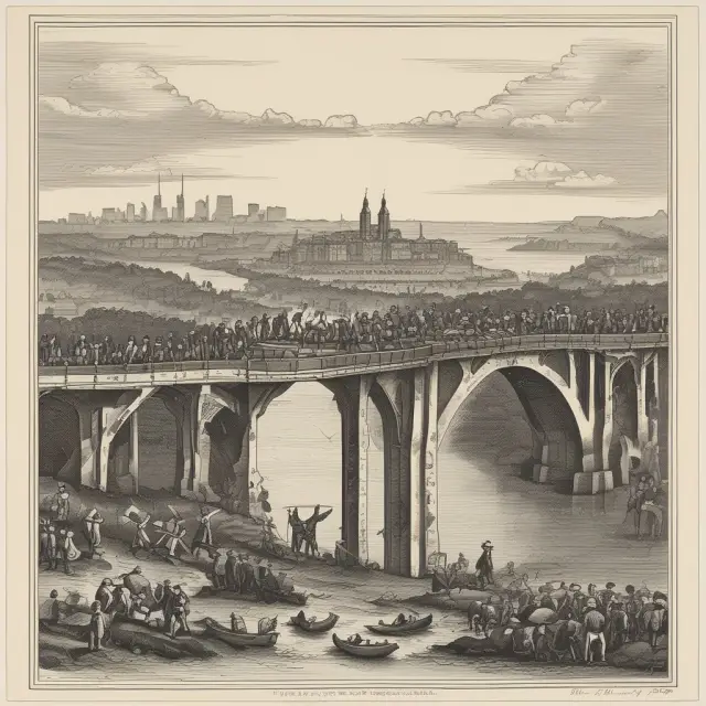 An image of a sturdy bridge symbolizing the relationship between NICs and highly developed economies, with workers and capital flowing between them