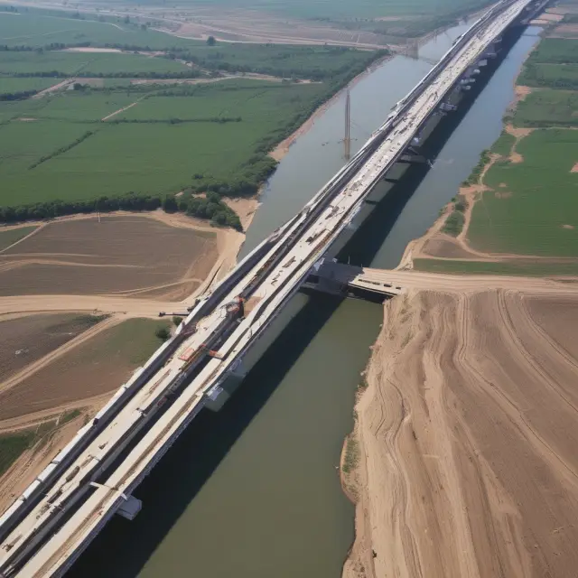 An unfinished bridge symbolizes the challenges faced by Newly Industrialized Countries during their transition, as they build regulations to connect their economy with developed nations