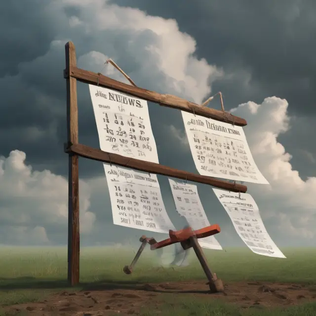 A balance between a calendar of planned news events and an unpredictable storm cloud releasing unplanned events in news trading.