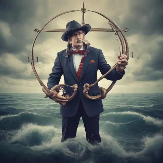 A news trader braves rough waters, using an anchor for risk management and a compass for market knowledge