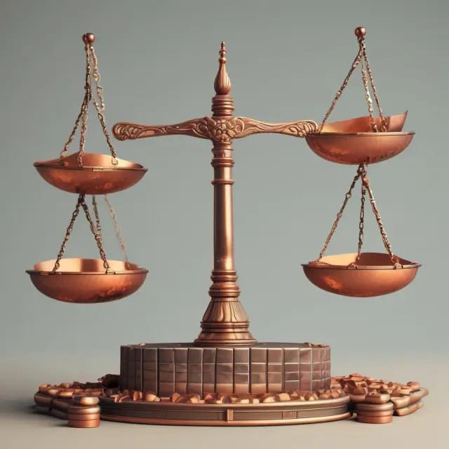 A set of scales balanced by copper ingots represents the practical application of Next In, First Out (NIFO) method for commodity-based businesses