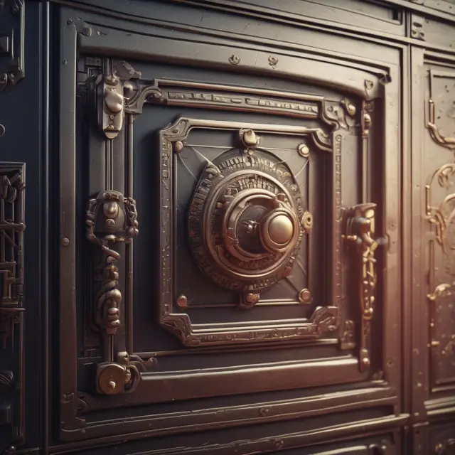 Next-of-kin figurines accessing a digital safe containing tokenized digital assets, reflecting the evolving landscape of inheritance in a connected world.