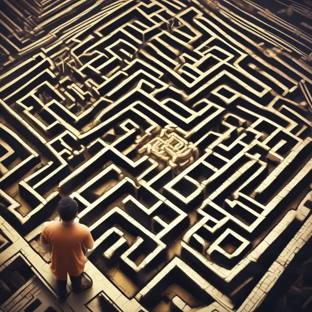 Person applying for NEXUS membership traverses a maze and reaches for their golden card