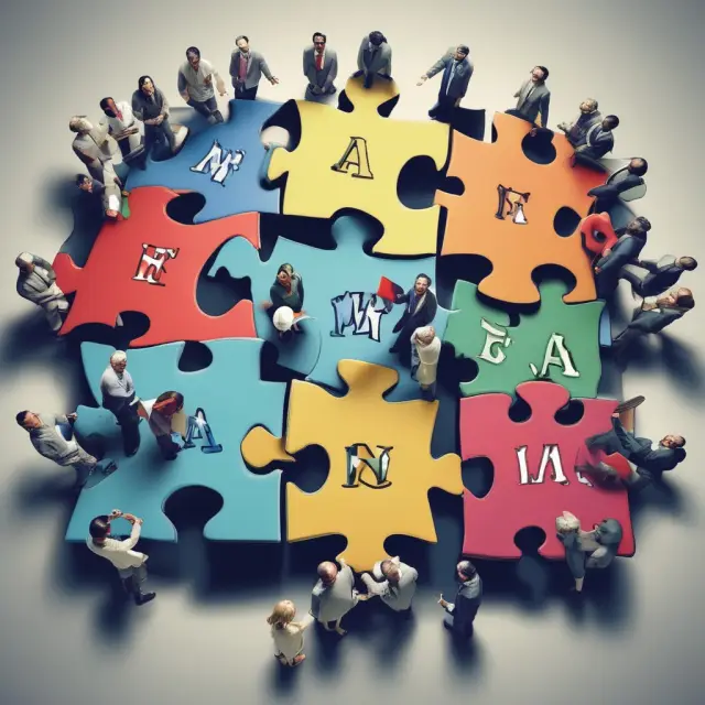 Diverse NFA member categories depicted as puzzle pieces, each representing a unique role in maintaining market integrity and investor protection