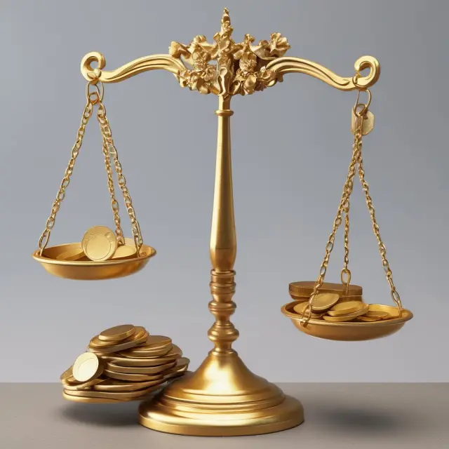 Golden scale balanced with coins symbolizing different NFA member types and their respective membership fees