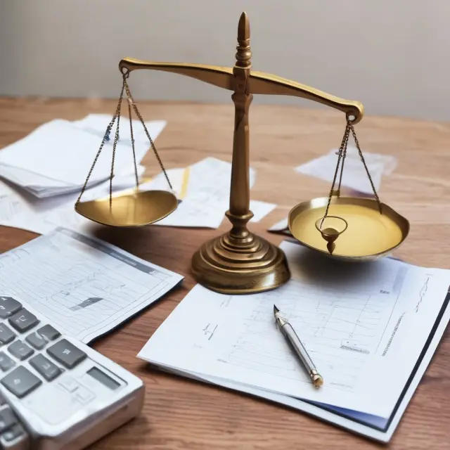 Two balancing scales: one side displays 