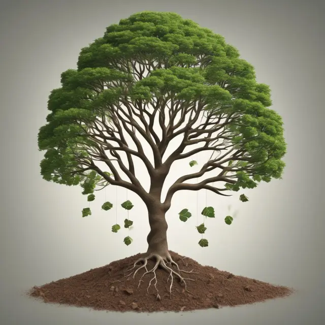 Institutional investors planting seeds representing their preferred stocks (Nifty Fifty) in a metaphorical orchard, growing the investment landscape