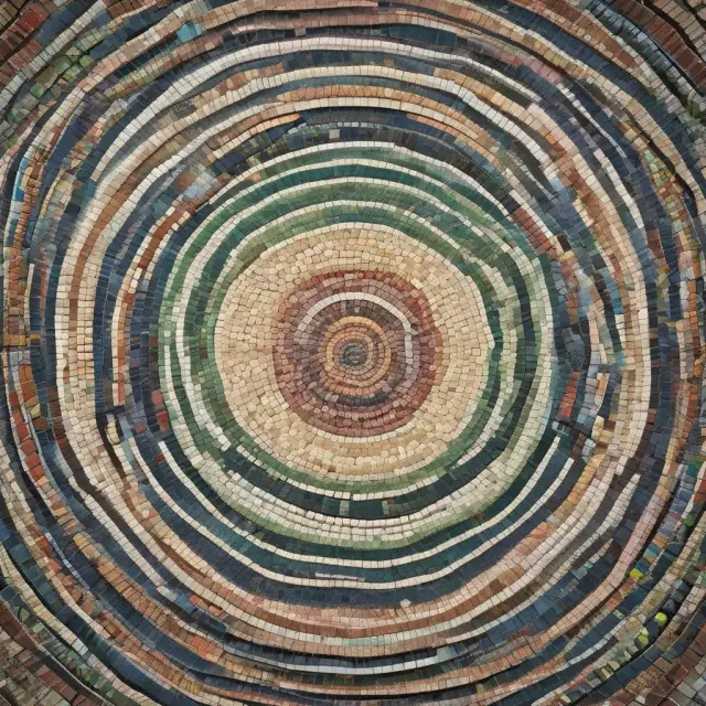 Institutional investors constructing a mosaic with Nifty Fifty stock tiles, illustrating their influence on market trends
