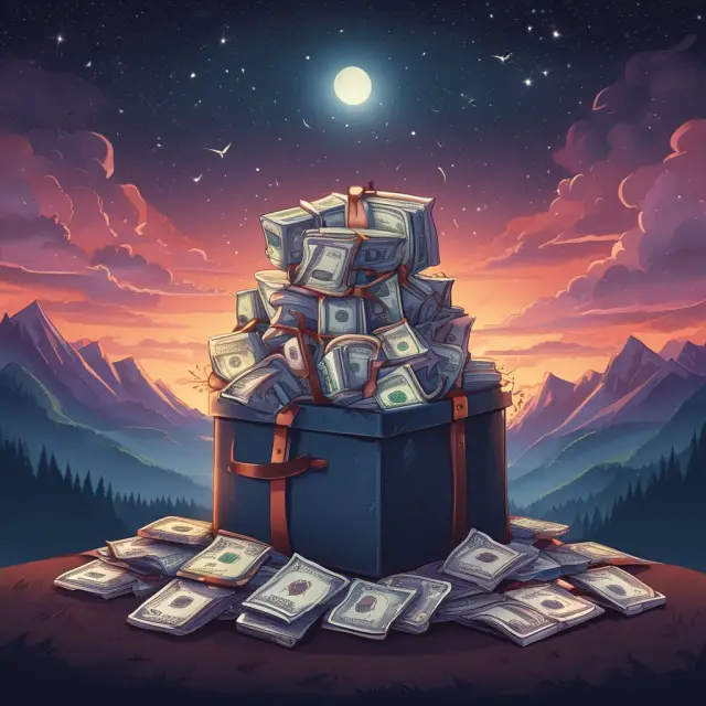 A key and lockable bags protecting a mound of cash and checks during the night, representing small businesses