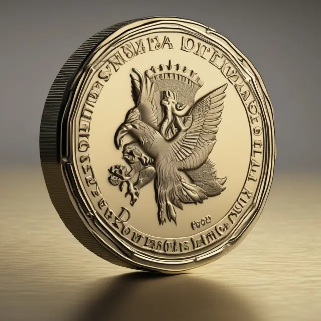 An image of a golden coin transforming into a floating exchange rate, representing the Nixon Shock