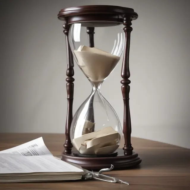 Image of a clock ticking down with an hourglass filled with various tax documents representing the 90-day window to object to incorrect information on a Notice of Assessment.