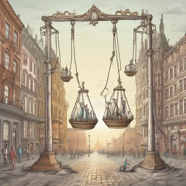 Two sets of scales, one for NOBOs and the other for OBOs, delicately balancing the complex relationship between companies, investors, and financial intermediaries