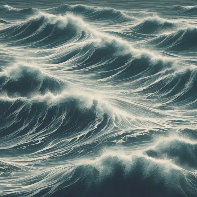 Wavy financial market graph depicting noise and calm periods