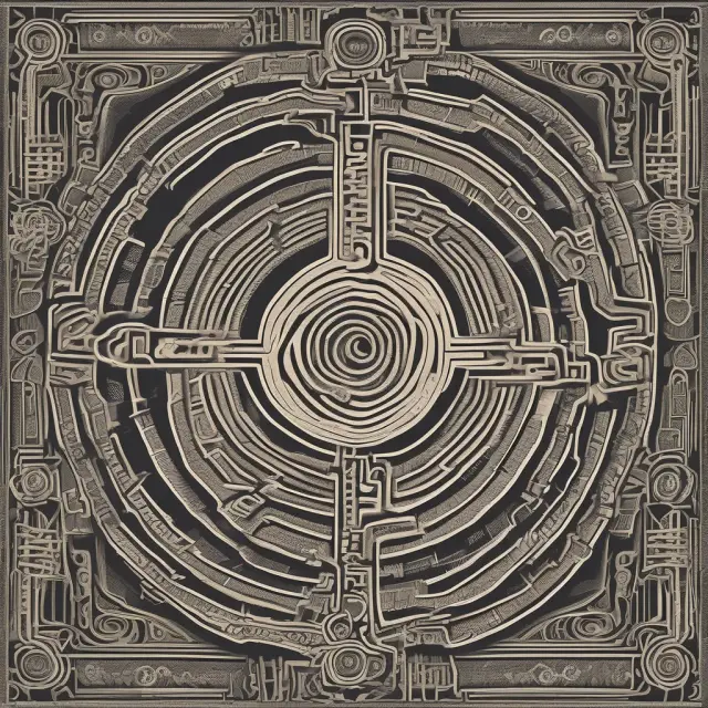An image of the Efficient Markets Hypothesis (EMH) represented as a maze filled with noise traders, symbolizing their complex impact on market efficiency