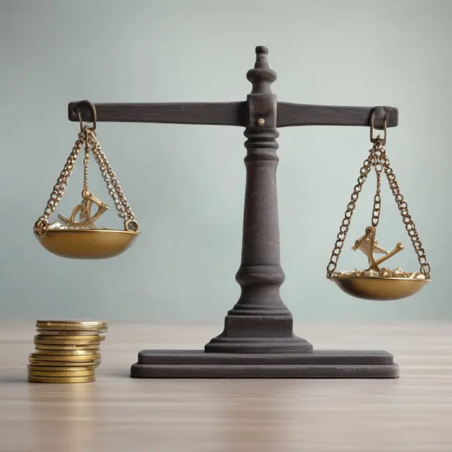An anchor adjusting a scale, one side representing nominal interest rates and the other real interest rates, while surrounded by TIPS in an ocean