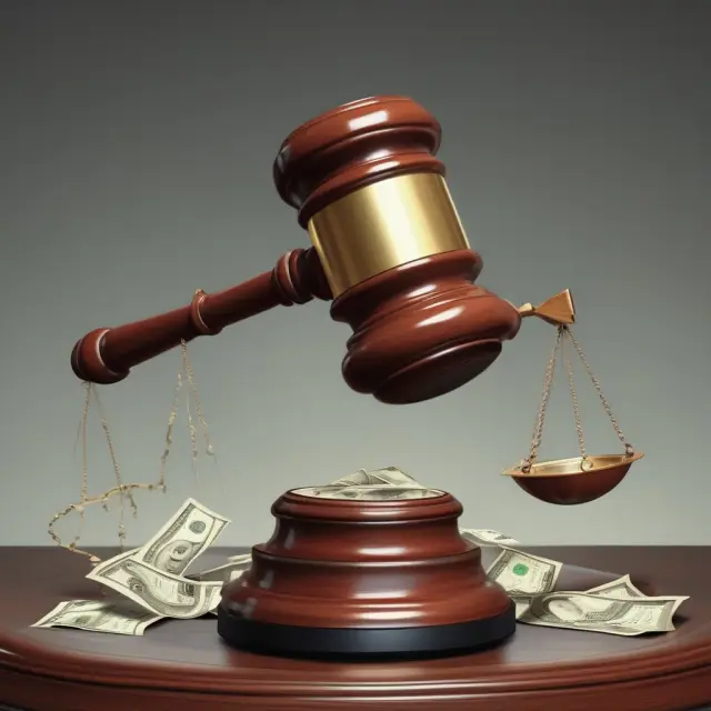 Gavel-wielding auctioneer determining market rates, shaping nominal yields for corporate and government bonds.