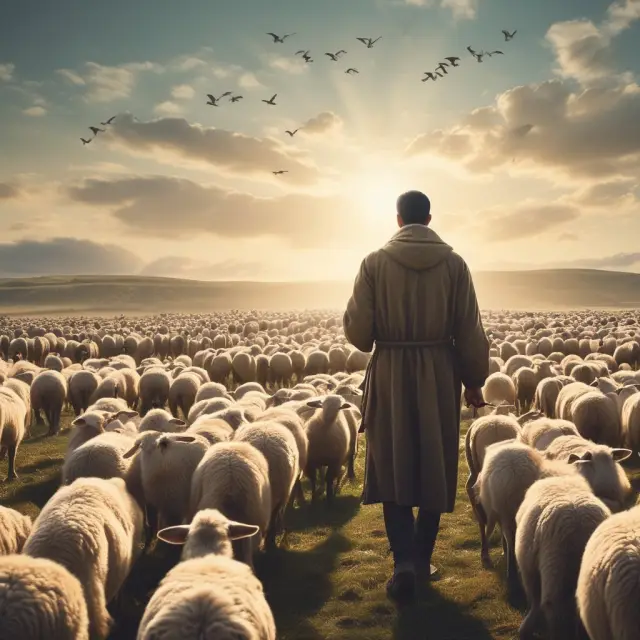 A shepherd leading a flock of companies to the London Stock Exchange