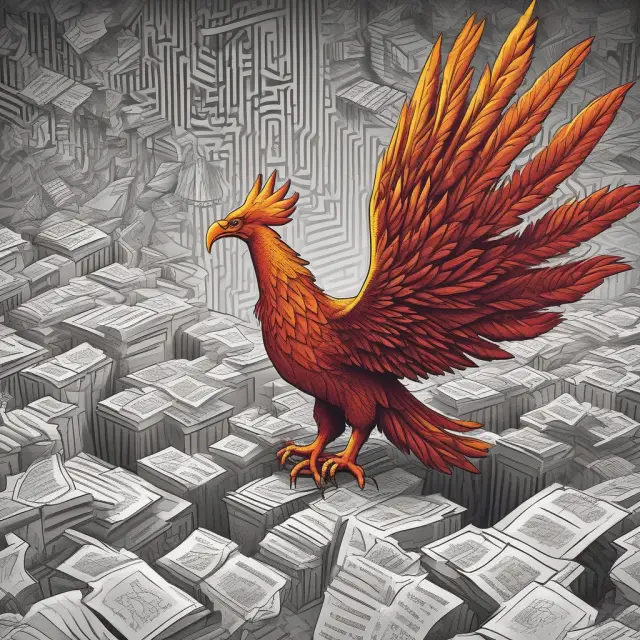 A protective regulatory watchdog rises as a phoenix from a maze of financial documents, symbolizing investor protection and compliance in the complex world of nominee accounts.