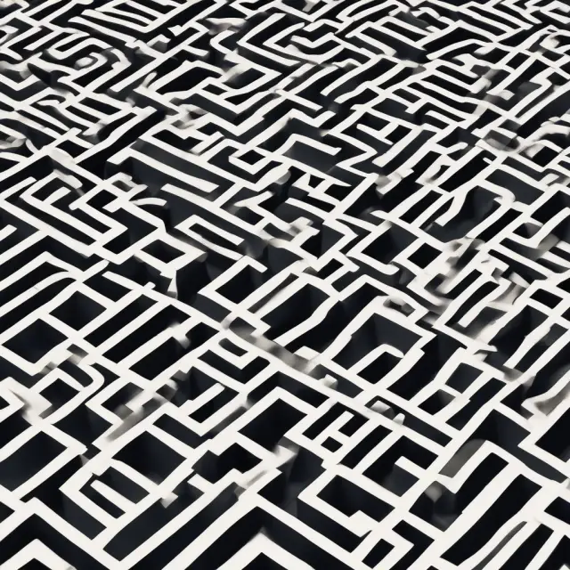 An intricate maze symbolizing the difference between covered and non-covered securities, with securities representing complex tax regulations.